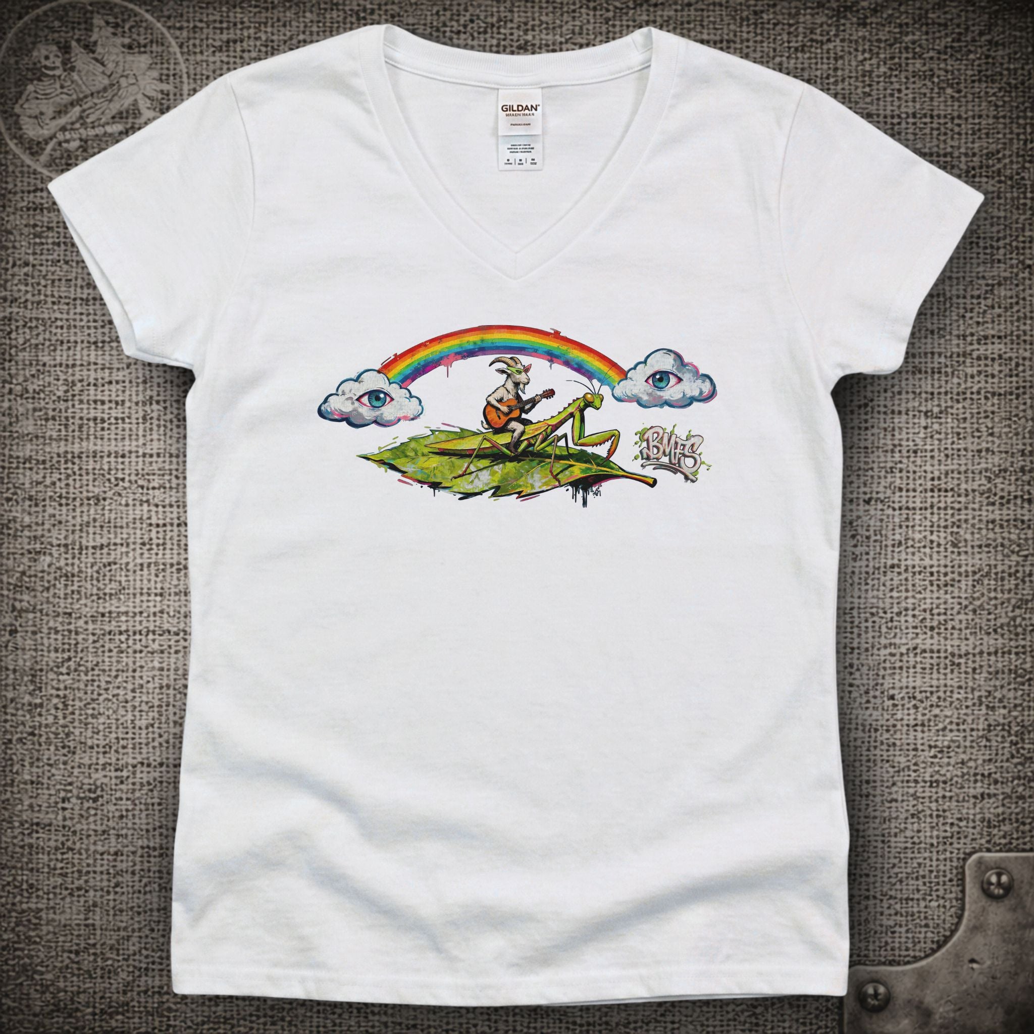 Leaning on a Travelin' Song | Highway Prayers | Billy Strings Shakedown Lot Style Ladies V-Neck Tee
