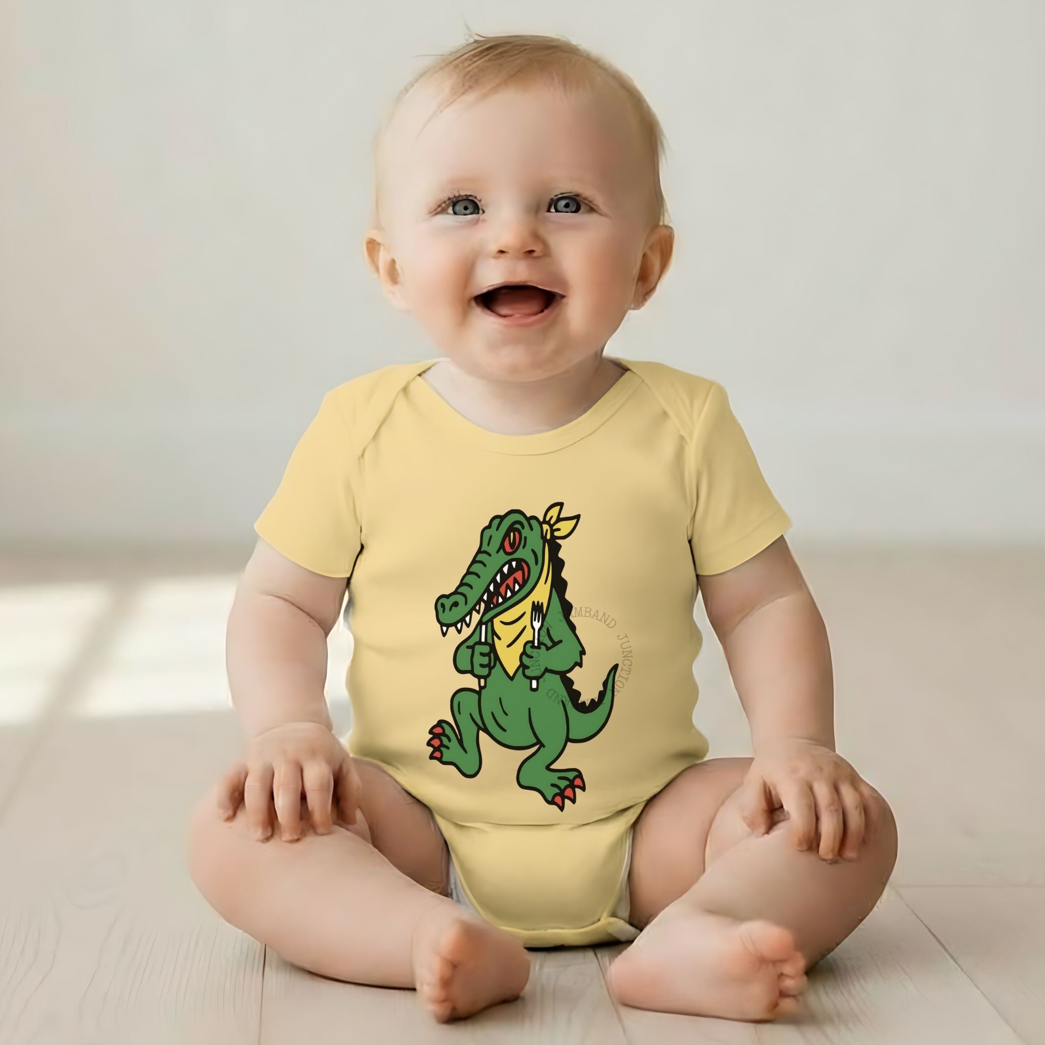Alligator Guitar one piece baby bodysuit