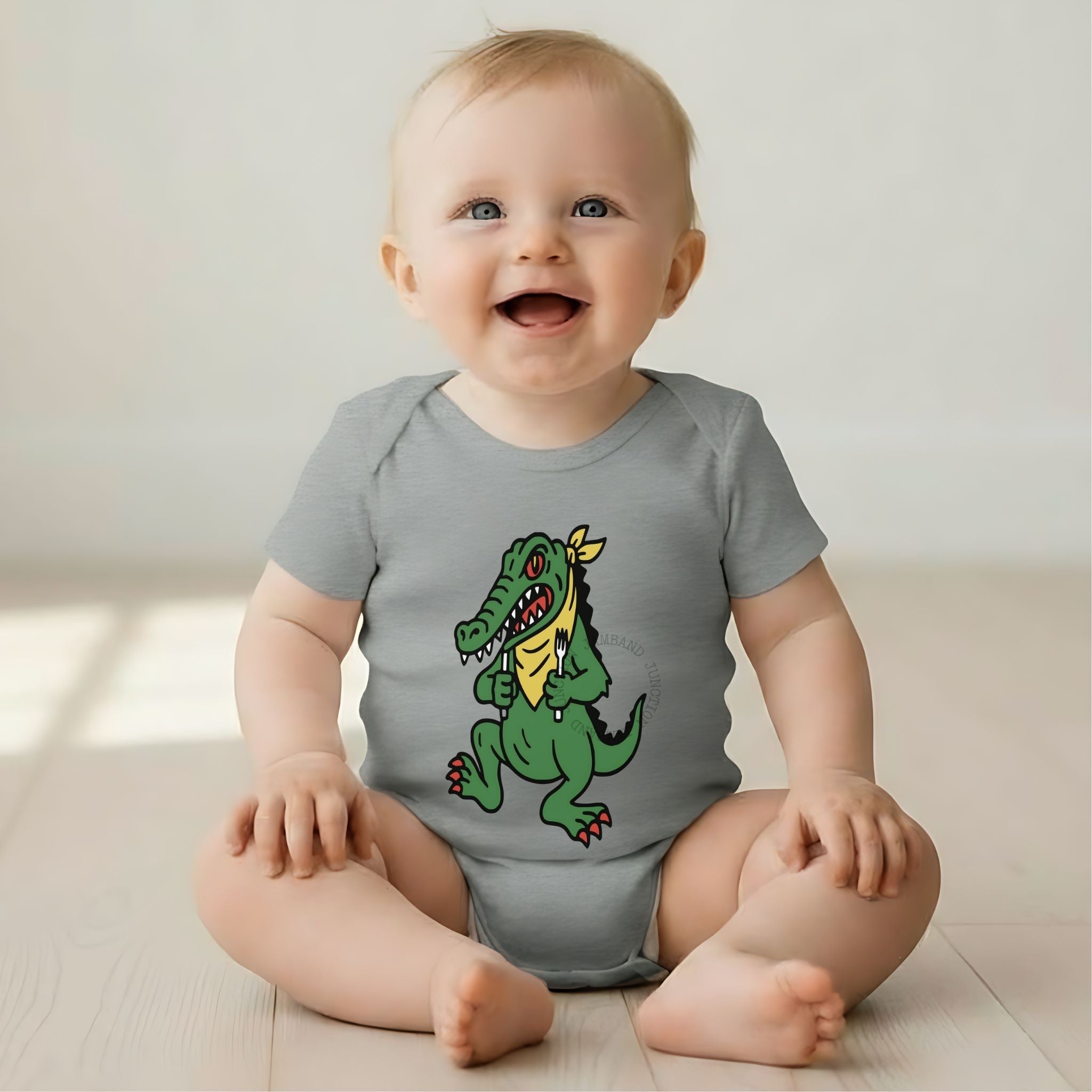 Grateful Dead tribute one piece baby bodysuit with Alligator
