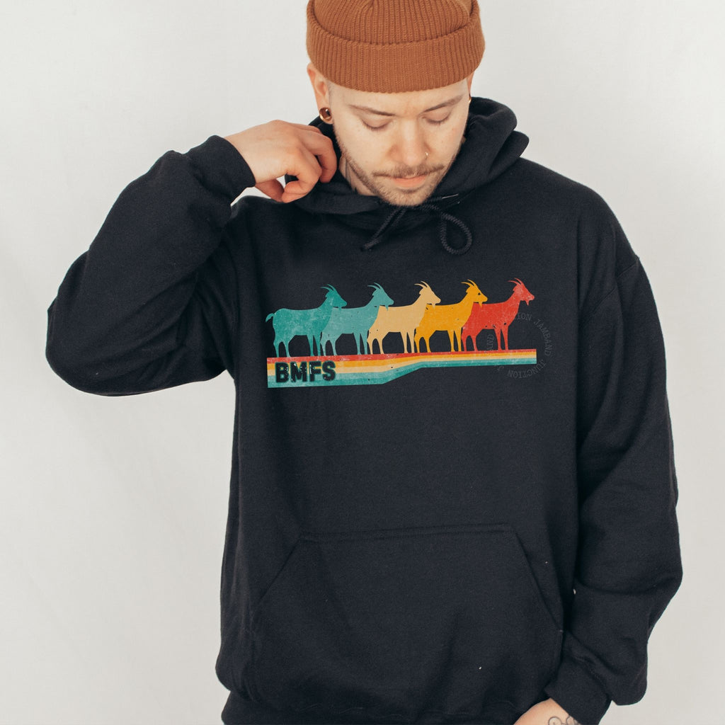 retro goats BMFS hooded sweatshirt