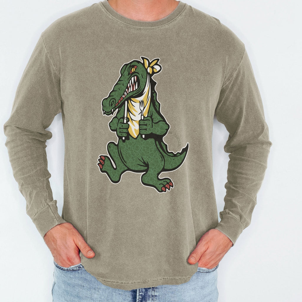 Alligator Guitar Comfort Colors long sleeve t-shirt