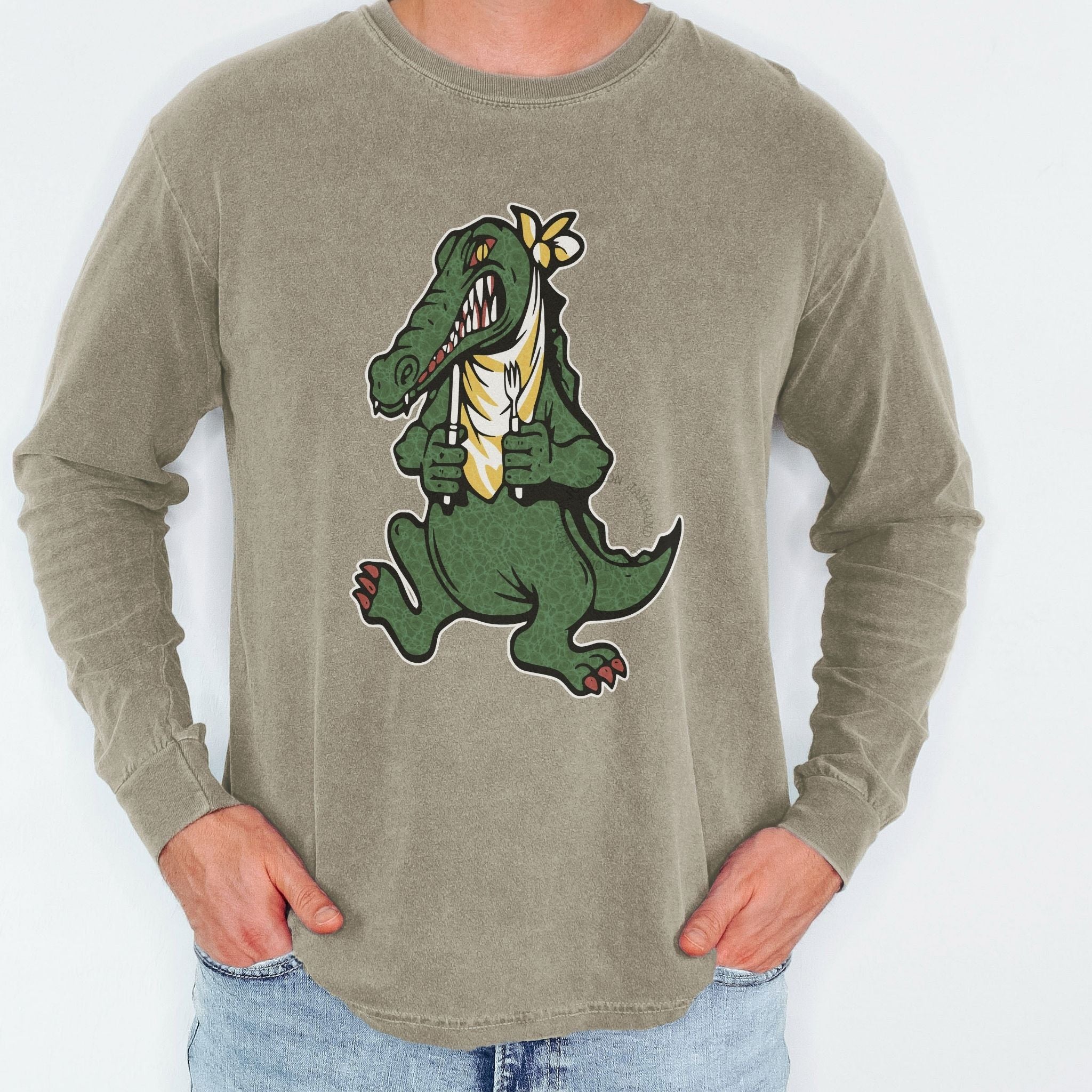 Alligator Guitar Comfort Colors long sleeve t-shirt