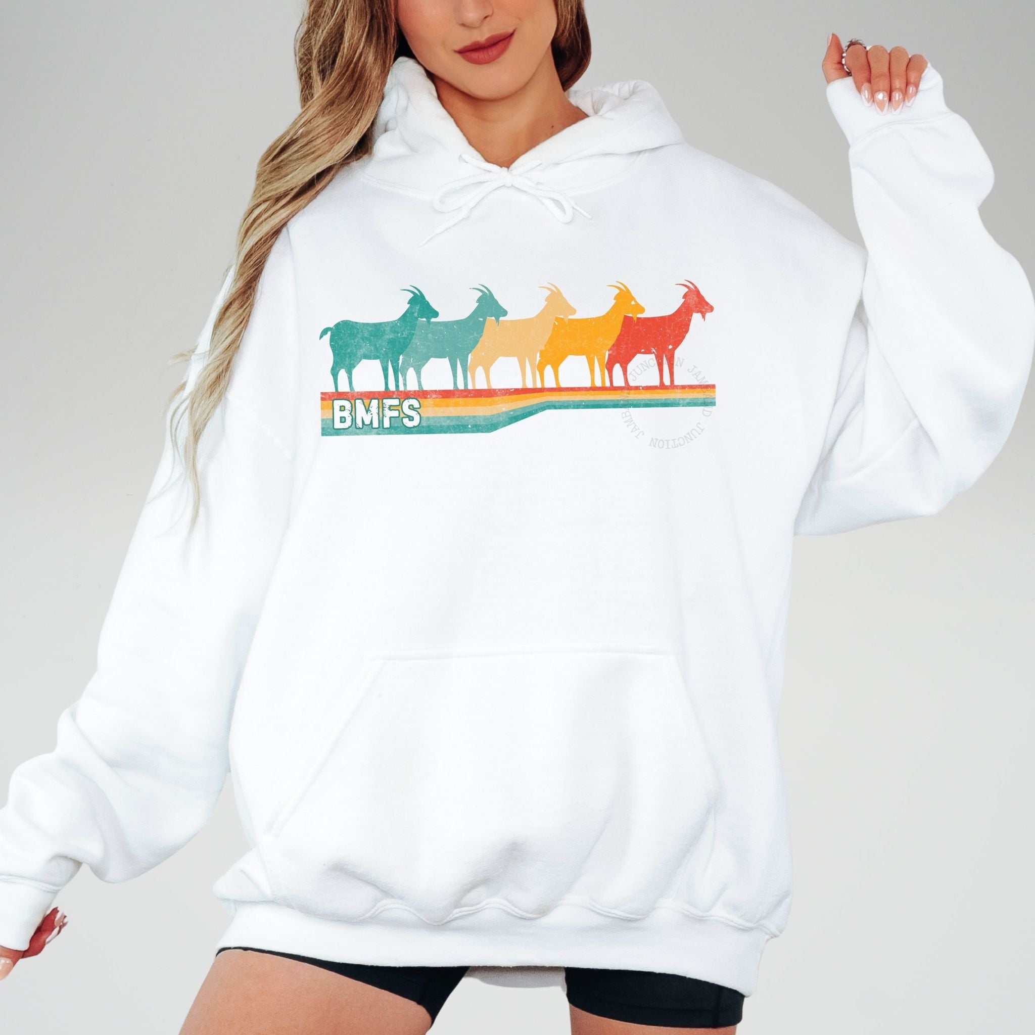 bmfs tour hoodie featuring goats